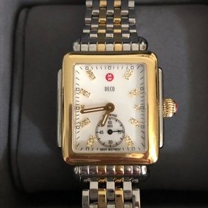 Michele Silver & Gold Watch